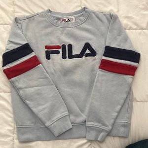 Baby blue Fila sweatshirt